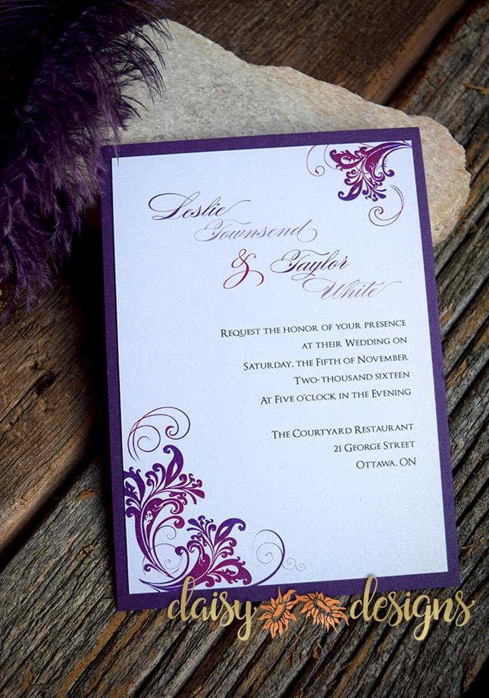 Simply Wedding Invitations suite by Daisy Designs